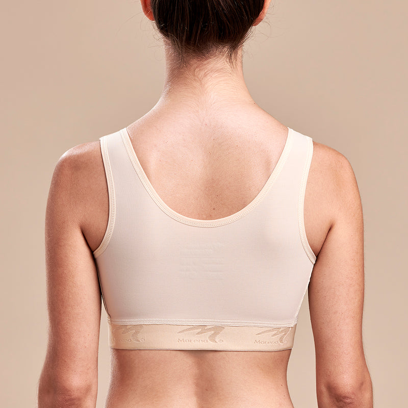 FlexFit™ Shirred Front Bra - Style No. B2, Front view, in beige