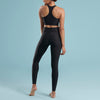 Marena Shape style ME-611 high waisted compression Travel legging, back view in black