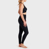 Marena Maternity™ Post-Pregnancy compression leggings, side view, shown in black