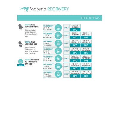 Marena Recovery FlexFit™ B15 BiCup Size Chart