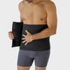 Marena Recovery style AICAB12 abdominal binder front view, shown in black on male model.