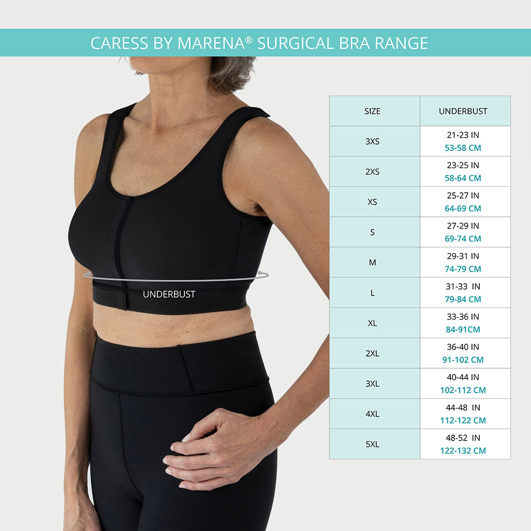 Caress Surgical Bra Size Chart