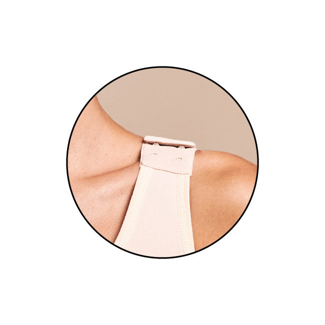  MARENA B2 Flexfit Adjustable Sport Shirred Front Shoulder  Closure Bra, 38 AA/A, Beige : Clothing, Shoes & Jewelry