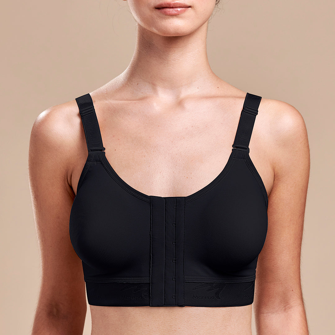 The Marena Group Surgical Bras - Surgical Bra, with Front Snap, Black, —  Grayline Medical
