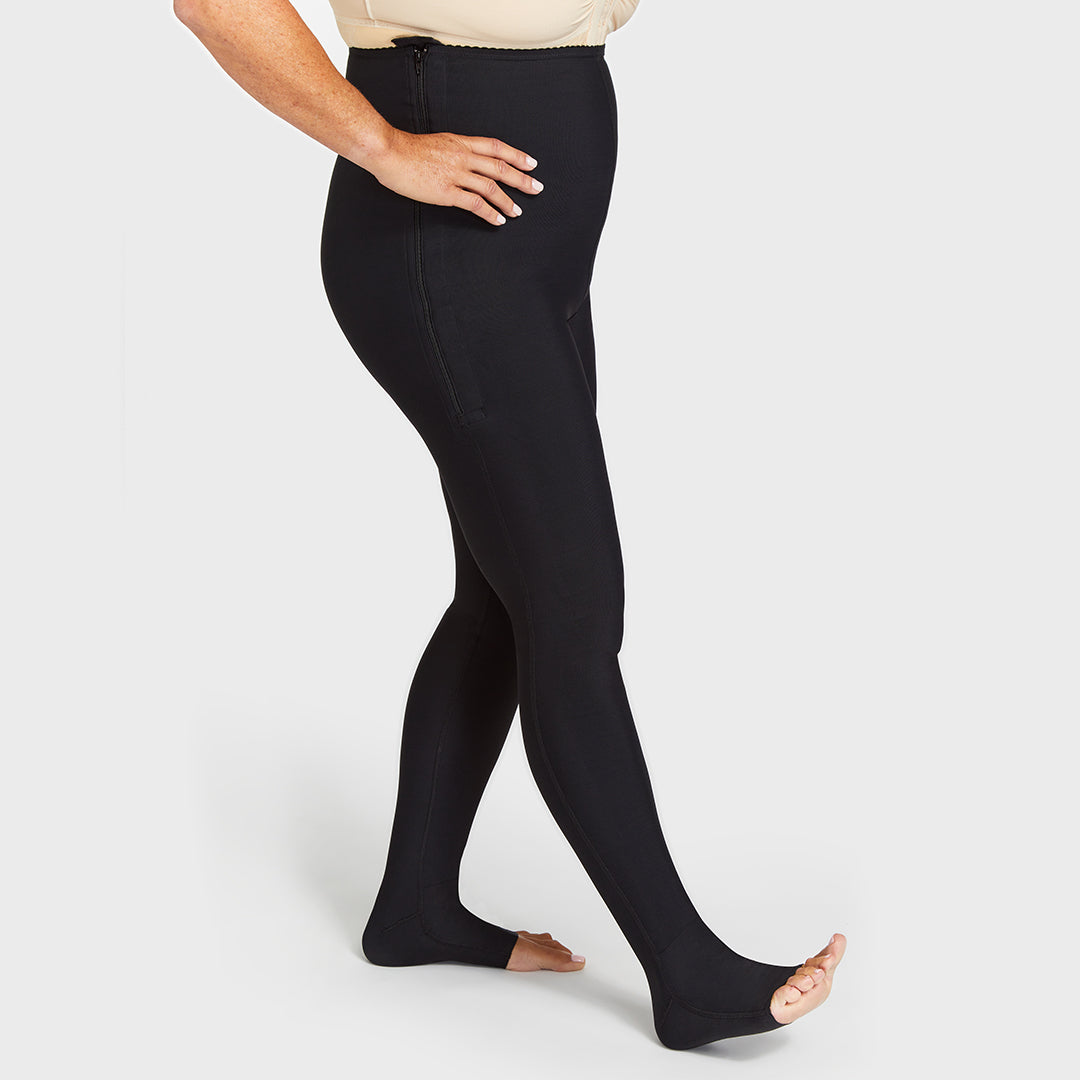 Marena Recovery FBM Mid-Calf-Length Girdle with Padded Zippers and