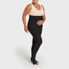 Marena Recovery style LGLFW Lipedema garment in black, shown from the side on a female model.