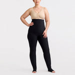 Marena Recovery style LIEMLES, Lipedema Everyday Management Legging, in black shown from the front on a female model.