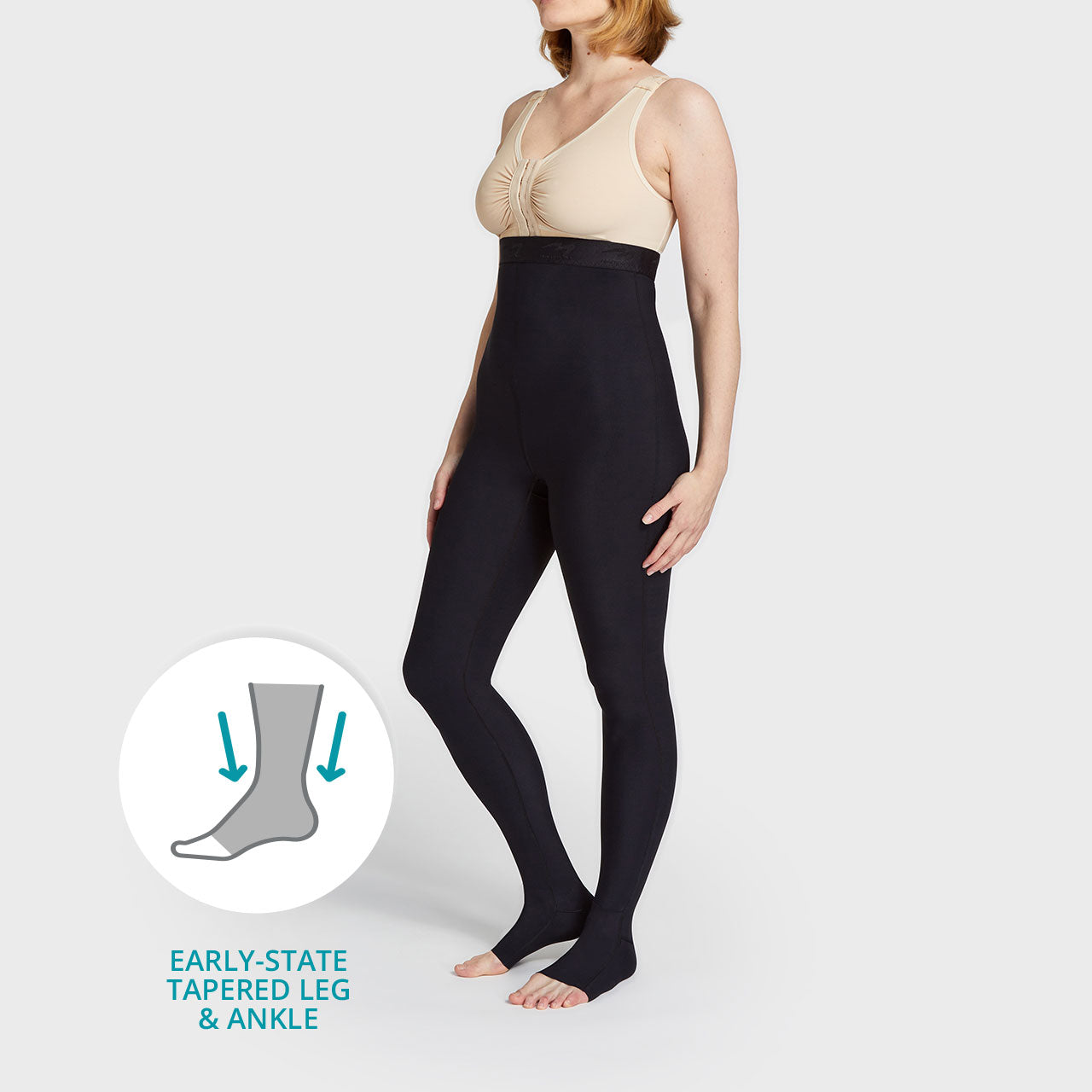 Lipedema Early-State Everyday Management Legging with FlexFit Comfort Ankle™ | 15-20 mmHg | Style No. LIEMLES