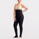 Marena Recovery style LIEMLES, Lipedema Everyday Management Legging in black, shown from the side on a female model.