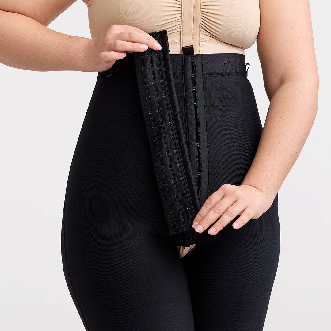 Marena Recovery style LIPSGHE, Lipedema Post-Surgical Girdle with Hook-&-Eye Insert Panel