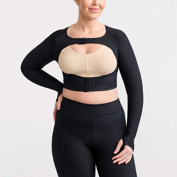 Lipedema Post-Surgical Open Bust Vest With Hand Coverage | Style
