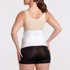 Marena Recovery style AB3S3 abdominal binder, back view shown on female model.