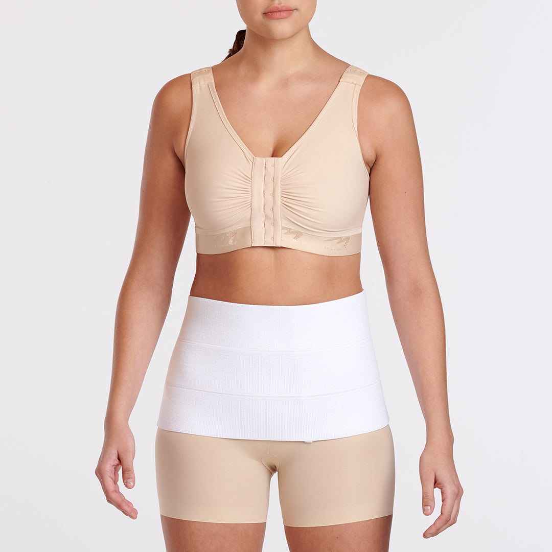 Buy ContourMDAbdominal Binder Post Surgery Compression Wrap - Torso  Liposuction, Mommy Makeover, and Tummy Tuck Compression Garment - White 9in  Postpartum Belt and C-Section Recovery Belly Band (S13-9) Large Online at  desertcartPhilippines
