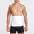 Marena Recovery style AB4S2 abdominal binder shown from the front on a male model