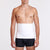 Marena Recovery style AB4X abdominal binder shown from the front on a male model.