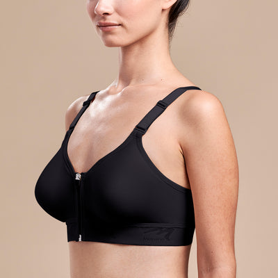 Caress by Marena Ultra-Low Coverage Pocketed Bra, side view, black