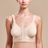 Caress by Marena Low-Coverage Pocketed Mastectomy Bra, front view, beige
