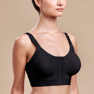 Caress by Marena Low Coverage Pocketed Bra, side view, black