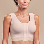 Caress by Marena High Coverage Pocketed Bra, front view, beige