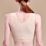 Caress by Marena High Coverage Pocketed Bra, back view, beige