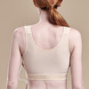 Caress by Marena Mastectomy Pocketed Drain Bulb Management Bra, back view, beige