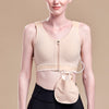 Caress by Marena Mastectomy Pocketed Drain Bulb Management Bra, front view, beige