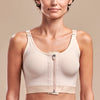 Caress by Marena Mastectomy Medium Coverage Pocketed Bra, front view, beige