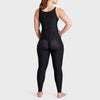 Marena Recovery style FBCL Compression Bodysuit ankle length for BBL Fat Transfer, back view, in black.