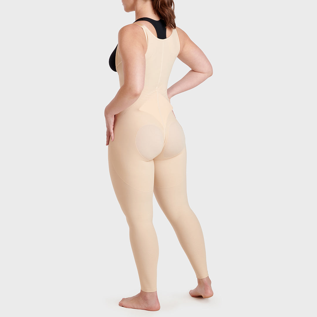 FBA Marena Compression Girdle with Suspenders Bodysuit Zip Garment After  Liposuction Post Surgery Shapewear Tummy Tuck