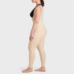 Marena Recovery style FBCL Compression Bodysuit ankle length for BBL Fat Transfer, side view, in beige