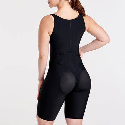 Marena Recovery style FBCS short-length compression BBL bodysuit back view in black