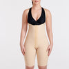 Marena Recovery style FBCS short-length compression BBL bodysuit front view in beige.