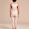 Marena Recovery style FBM2 zipperless compression girdle with suspenders, back view in beige