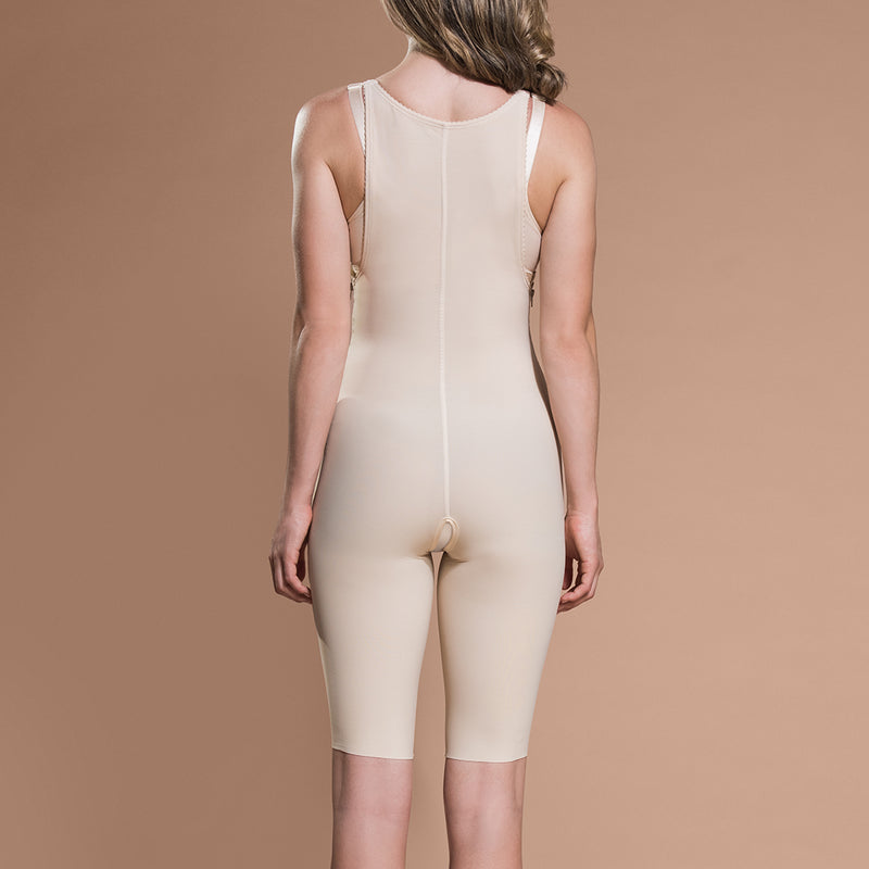 Marena Recovery FBS short-length compression girdle, front view in beige.