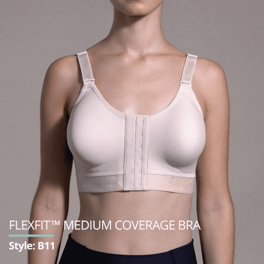 Marena Flex-B01G Post Surgery Compression Bra - Black – Breast Care Victoria