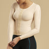 Marena Recovery style FV2L long sleeve compression vest, front view in beige