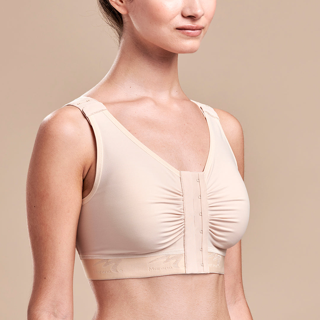 marena recovery marena-b-isb-3032-h classic bra with implant stabilizer  band, small - beige 