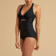 Marena Recovery style LGA2 Compression girdle panty length zipperless, pose view in black