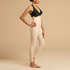 Marena Recovery style LGL ankle length compression girdle, side zipper view in beige