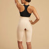 Marena Recovery style LGS thigh length compression girdle, back view in beige