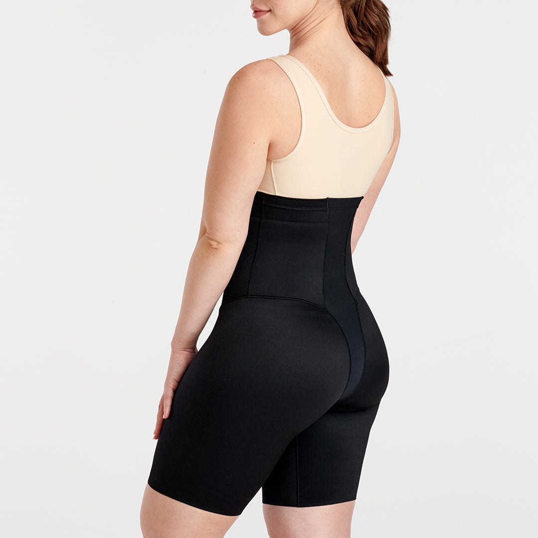High Waisted Thigh Shaper In Black