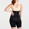 Marena Shape style ME-222 High-waist compression thigh slimmer , back view in black