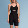 Marena Shape style ME-421 High-waist compression shorts front view, in black