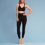 Marena Shape style ME-601 Compression Legging front view, in black