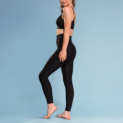 Marena Shape style ME-601 Compression Legging side view, in black