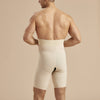 Marena Recovery style MGS Men's Thigh length compression girdle , back view in beige