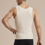 Marena Recovery style MHTT Sleeveless Compression Tank top, front view in beige