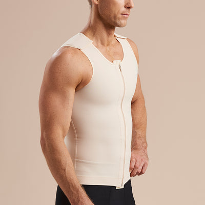  MARENA MV Recovery Men's Compression Vest Post-Surgical Support  - M, Beige : Clothing, Shoes & Jewelry