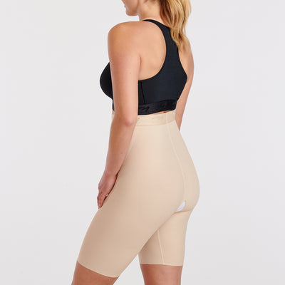 Marena Maternity™ Post-Pregnancy Natural Birth Shaper short length, side view, shown in beige