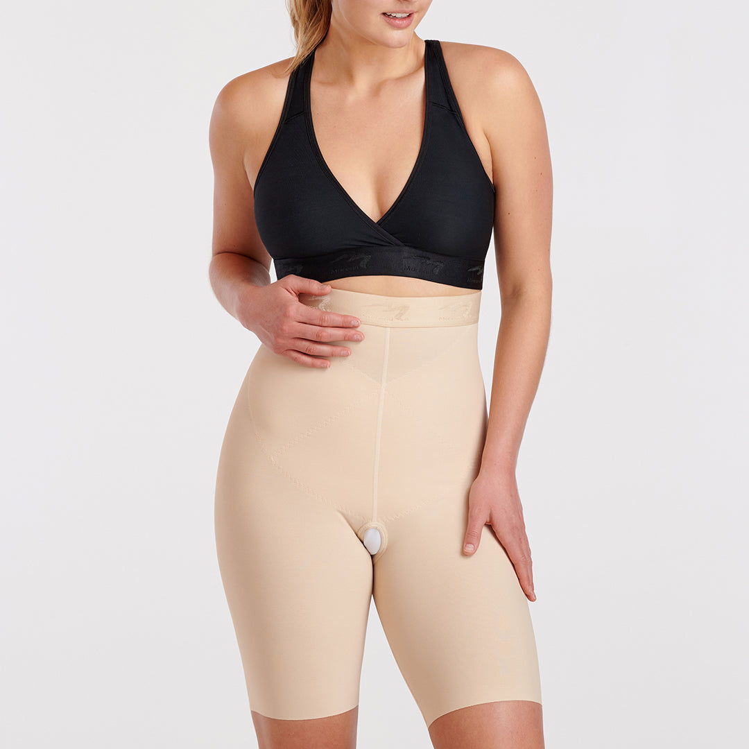 9142 MARIA E , Long Sleeve Postoperative Shapewear With Over Bust Strap |  After Pregnancy Compression Garment | Powernet